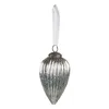 Guaina natalizia Clayre & Eef Ø 6 cm in vetro color argento Anteprima dell’immagine prodotto 2