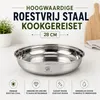Lot de 3 poêles en acier inoxydable – Poignée amovible – 24 Voir les images du produit 2