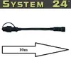 A black cable with connectors and a label indicating its length. Produktbild-Vorschau
