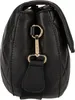 Close-up of a black quilted handbag strap attachment with gold hardware. Anteprima dell’immagine prodotto