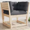 Design Gartensofa mit Armlehnen und Kissen Massivholz Produktbild-Vorschau 1