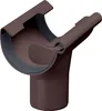 A brown PVC gutter downpipe adapter shown against a white background. Produktbild-Vorschau