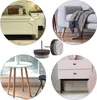 A collage of four circular images showcasing furniture and furniture accessories. Produktbild-Vorschau