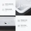 doporro Vasque à Encastrer Lavabo Blanc 60 x 38 x 12cm Lave Voir les images du produit 6