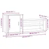 vidaXL Schuhschrank Grau Sonoma 130x35x54 cm Holzwerkstoff Produktbild-Vorschau 7