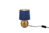 Lampe de table SOPHIA dorée et bleu marine, 1xE14x40W, Voir les images du produit 1