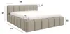 Polsterbett KALLA Medium 140x200 cm mit Bettkasten – Produktbild-Vorschau 7
