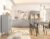Vitrine in grau mit gerillter Front IPSWICH-166 Produktbild-Vorschau 3