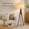 Stehlampe wohnzimmer Leselampe Stehleuchte Stativ aus Holz, Produktbild-Vorschau 7