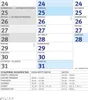 A calendar page showing December dates and school holiday information for different German states. Produktbild-Vorschau
