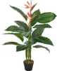 Künstliche Pflanze Strelitzia mit Topf Rot 100 cm Produktbild-Vorschau 1