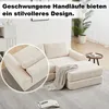 Modulares Cord-Schlafsofa 2-in-1, Corduroy Sofa mit Hocker Produktbild-Vorschau 3