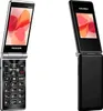 Two views of an open flip phone, one showing the front with the keypad and screen, and the other showing the back. Náhľad obrázku produktu