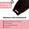 Tape Extensions Premium Pravé vlasy #6/3 tmavý blond zlatý Náhľad obrázku produktu 3