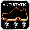 An antistatic shoe symbol with lightning bolts underneath. Voir les images du produit