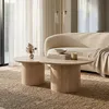Couchtisch 2er-Set rund ESME - Travertin-Optik beige Produktbild-Vorschau 8