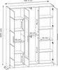 A technical drawing of a wardrobe with dimensions. Produktbild-Vorschau