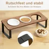 Erhöhter Katzennapf Set Keramik Holz, Futterstation Produktbild-Vorschau 6