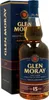 A bottle of Glen Moray 15 Years Speyside Single Malt Scotch Whisky and its accompanying box are displayed against a white background. Produktbild-Vorschau
