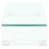 vidaXL Table TV/rehausse d'écran verre transparent 60x25x11 Voir les images du produit 8