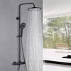 Czarny system natryskowy z deszczownicą i termostatem 40℃, Podgląd zdjęcia produktu 11
