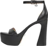 GUESS Sandali donna Idas in pelle nera tacco a blocco EU 39 Anteprima dell’immagine prodotto 2
