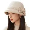 Damen Winter Fischerhut Vintage Elegant Bowler Hut Produktbild-Vorschau 1