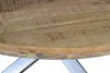 Esszimmertisch rund 120 cm Mangoholz Natur Silber RUNIS Produktbild-Vorschau 3