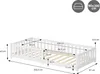 ML-Design Kinderbett 90x200 cm Weiß Bodenbett für Kinder Produktbild-Vorschau 6