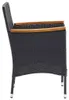vidaXL Garten-Essstühle 4 Stk. Poly Rattan Schwarz Produktbild-Vorschau 3