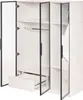 Kleiderschrank - 110x50x160 cm weiß - 3 Glastüren & Produktbild-Vorschau 14