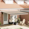 vidaXL Store rétractable beige 400 x 350 cm en polyester et Voir les images du produit 1