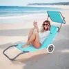 Sonnenliege mit Rädern mit Dach Klappliege Verstellbare Produktbild-Vorschau 12