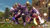 A battle scene from Marvel Ultimate Alliance 3: The Black Order, featuring Iron Man, Wolverine, and Iron Fist fighting against Sentinels in front of a large building. Náhled obrázku produktu