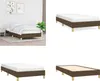 vidaXL Bettgestell Dunkelbraun 90x190 cm Stoff - Produktbild-Vorschau 1