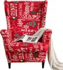 Stretch wingback sofa slipcover Printed Elastan sofa cover Náhled obrázku produktu 1