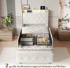 Łóżko tapicerowane ProximaX 90x200 cm z oświetleniem LED i Podgląd zdjęcia produktu 5