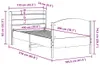 vidaXL Massivholzbett ohne Matratze Weiß 100x200 cm Produktbild-Vorschau 8