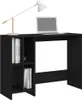 A black computer desk with a laptop and a lamp. Náhled obrázku produktu
