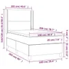 Boxspringbett mit Matratze Blau 100x200 cm Stoff Produktbild-Vorschau 6