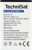 A product label for a TechniSat Li-ion battery. Produktbild-Vorschau