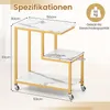 Nowoczesny stolik boczny w kształcie litery G, 3-poziomowy Podgląd zdjęcia produktu 7