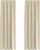 Tende oscuranti 2 pcs Crema 140 x 225 cm Velluto Anteprima dell’immagine prodotto 2