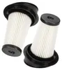 Two white pleated vacuum cleaner filters with black plastic tops and bottoms, shown against a white background. Produktbild-Vorschau