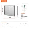 A diagram and accessories list for a stainless steel grill access door. Náhled obrázku produktu