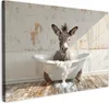 MuchoWow© Wanddeko 90x60 cm - Badezimmer Bilder Esel, Produktbild-Vorschau 1