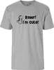 Huuraa Herren T-Shirt T-Rex I`m cute XL Sport Grey Bio Produktbild-Vorschau 2