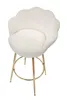 Barhocker Vienna Glam in Creme und Gold – Hoher Samthocker Produktbild-Vorschau 4