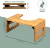sgabello da toilette eluno, poggiapiedi in bambù, Anteprima dell’immagine prodotto 5