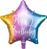 Palloncino in foil stella con scritta Happy Birthday 40cm Anteprima dell’immagine prodotto 1